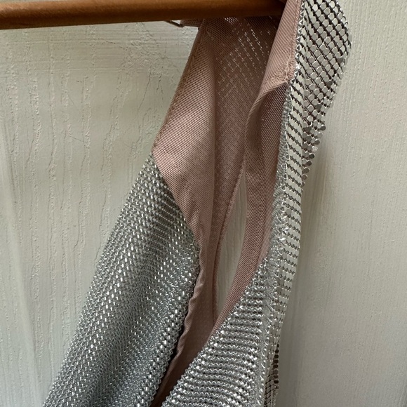 NWT Ginny Mini Dress in Silver XS GRAY SPARKLE - Picture 10 of 10